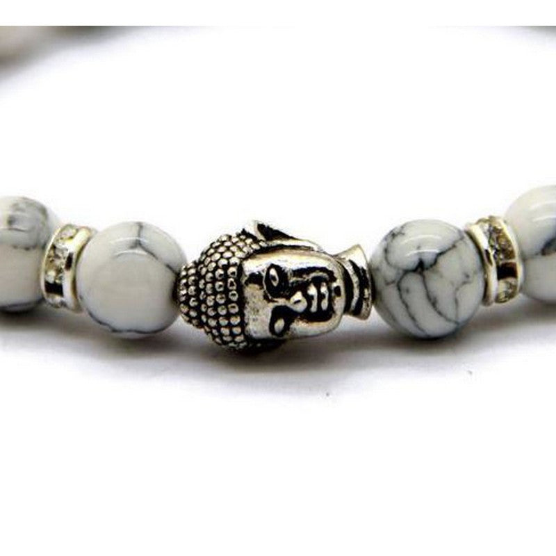 Buddha White Beaded Bracelet | Tropical Jewerly - Makana Hut