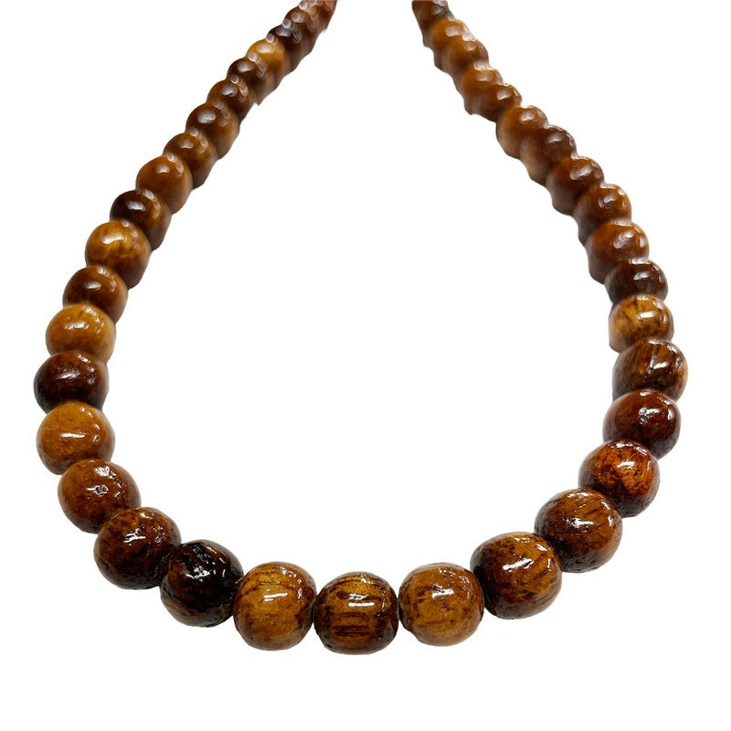 Hawaiian Koa Wood Necklace or Bracelet 28" | 8mm Beads