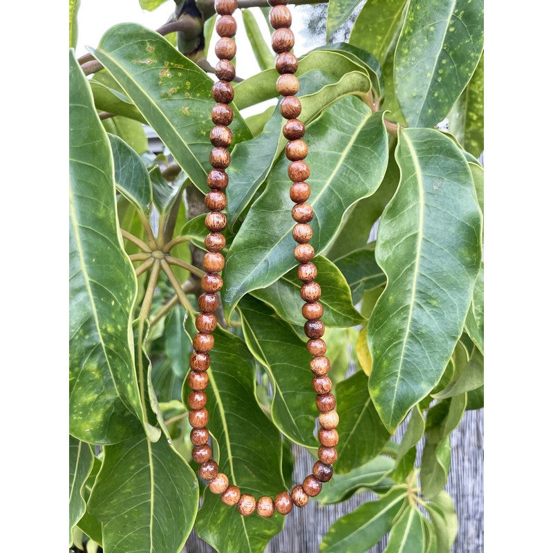 Hawaiian Koa Wood Necklace or Bracelet 32" | 8mm Beads