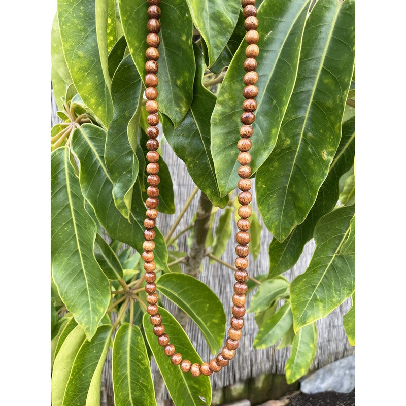 Hawaiian Koa Wood Necklace or Bracelet 28" | 8mm Beads