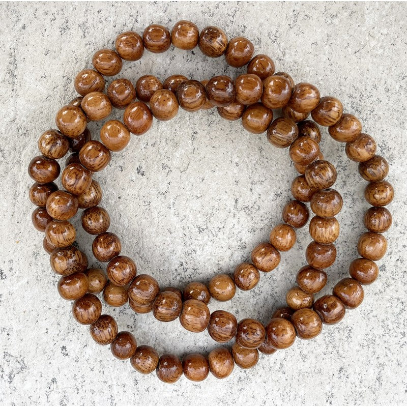 Hawaiian Koa Wood Necklace or Bracelet 28" | 8mm Beads