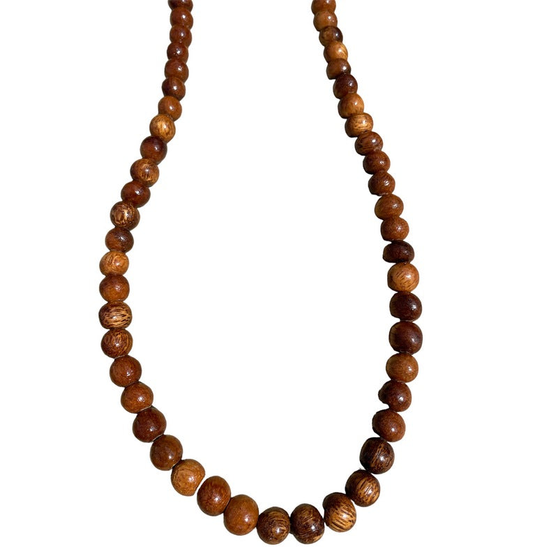 Hawaiian Koa Wood Necklace 32" | 12mm Beads