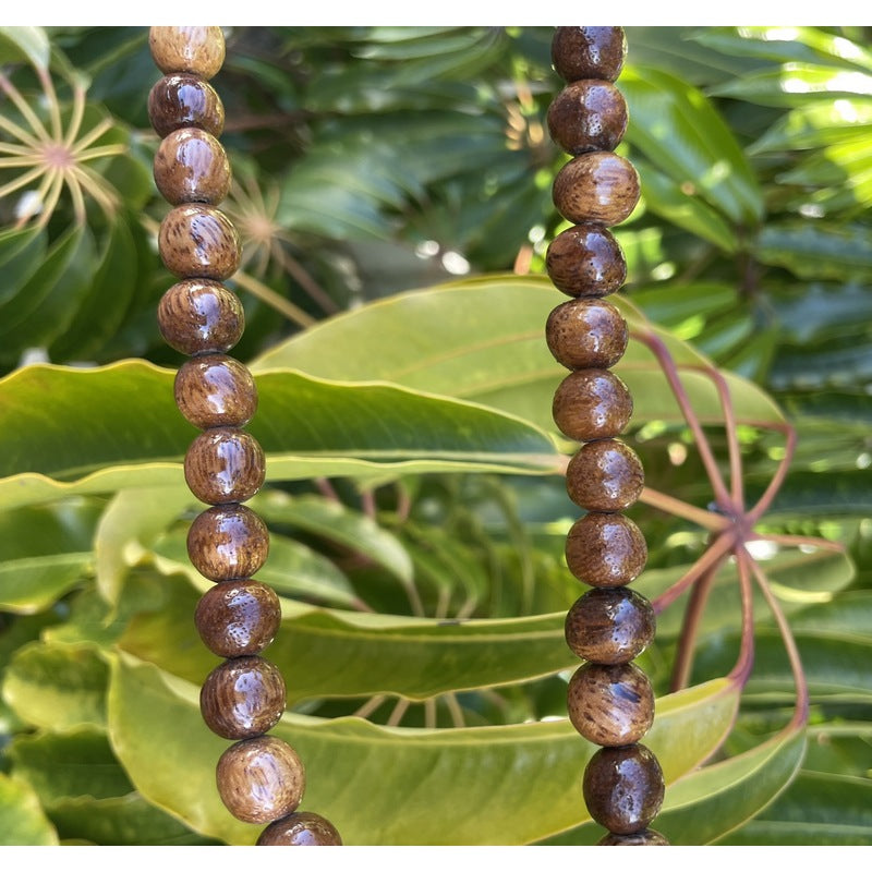 Hawaiian Koa Wood Necklace 32" | 12mm Beads