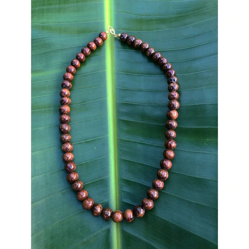 Buy KUIYAI Hawaiian Kukui Nut Necklace with Chunky Heart-Shaped Beads  Ribbon Tie Closure, No Gemstone at Amazon.in