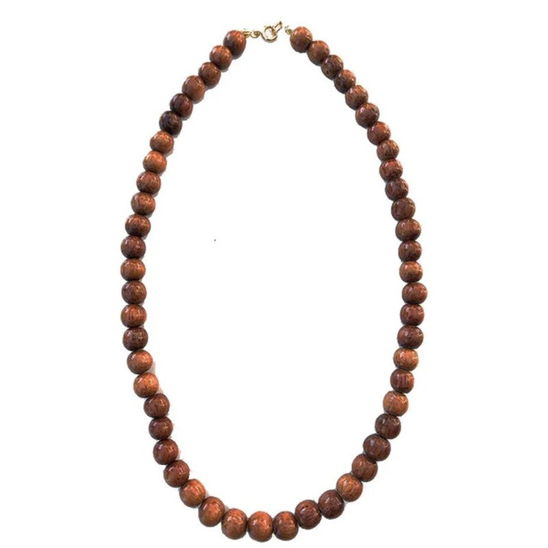 Hawaiian Koa Wood Necklace 16" | 6mm Beads