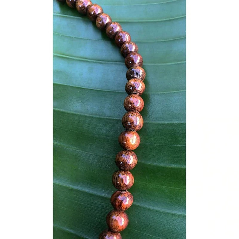 Hawaiian Koa Wood Necklace 16" | 6mm Beads