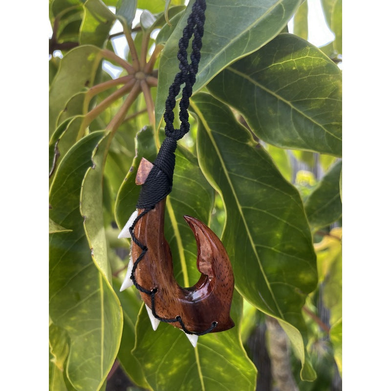 Hawaiian Koa Makau | Fish Hook Necklace