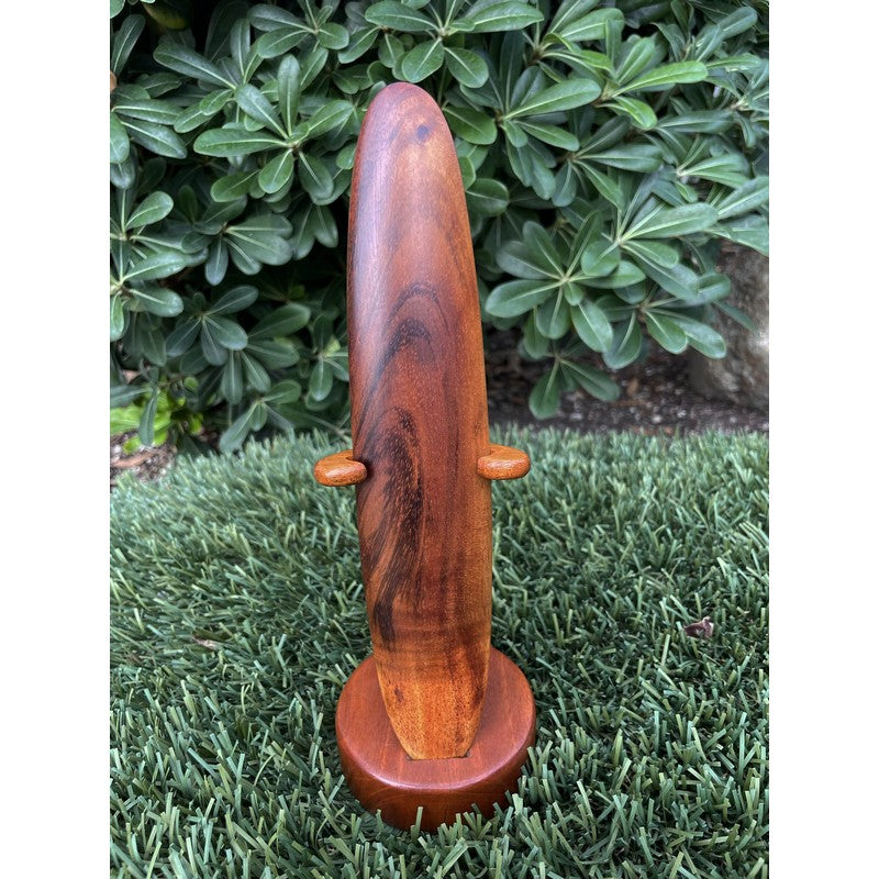 Koa Wood Vintage Surfboard with Stand | Hawaiian Home