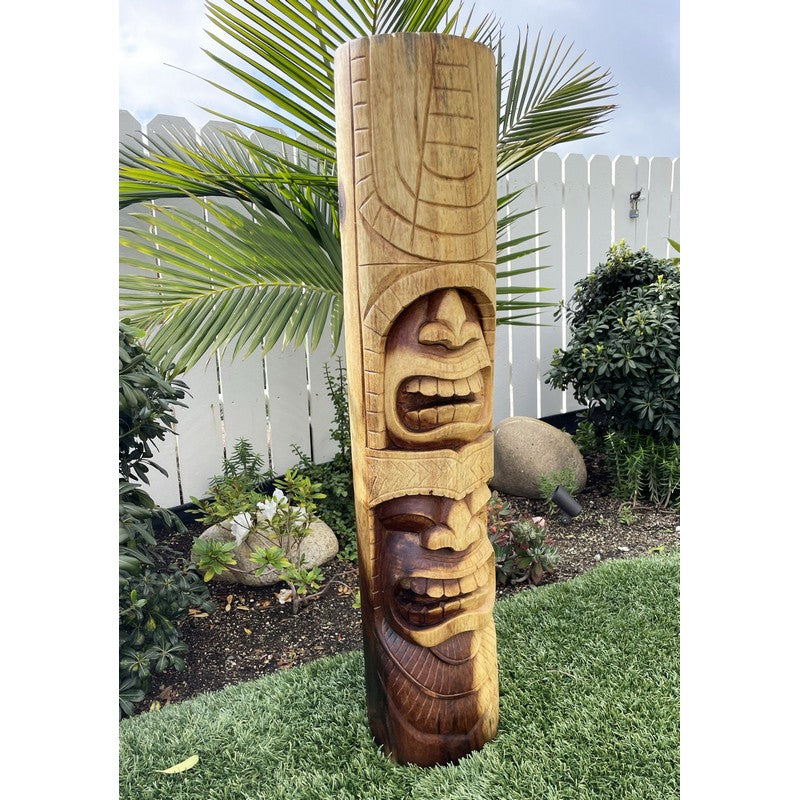 Love and Ocean Tiki Totem | Hawaiian Décor 40"