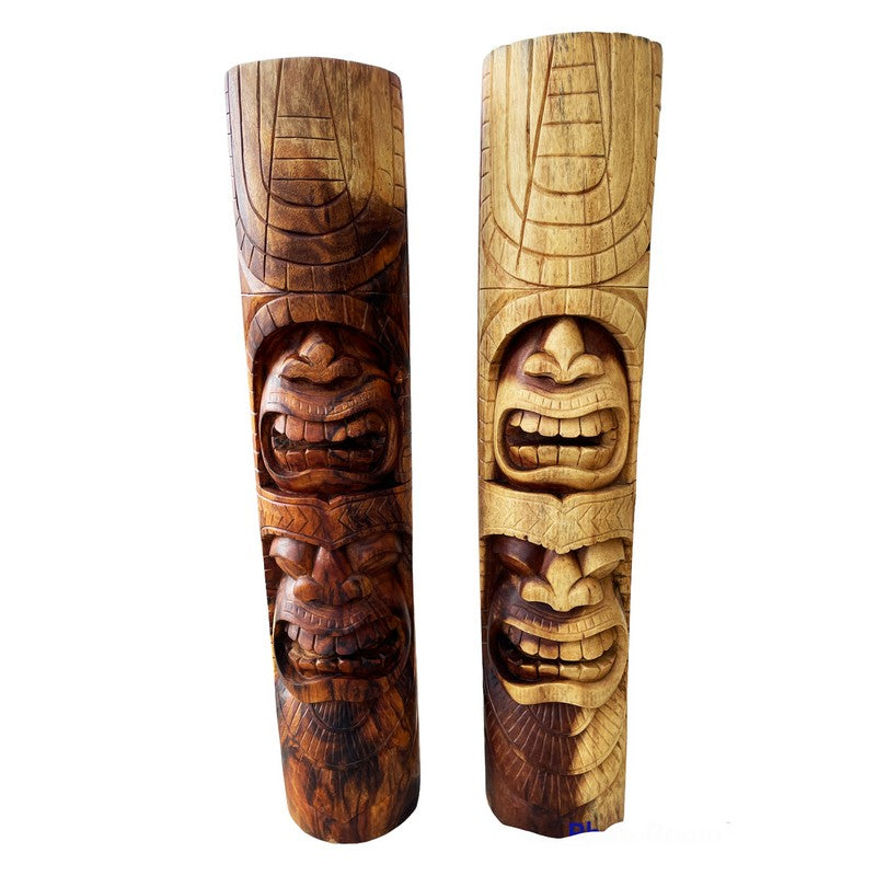 Exquisite Cook Island Koa Tiki Totem 81 inches - Polynesia