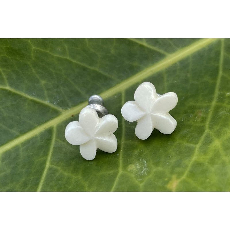 Plumeria Flower Earrings | Tropical Jewelry